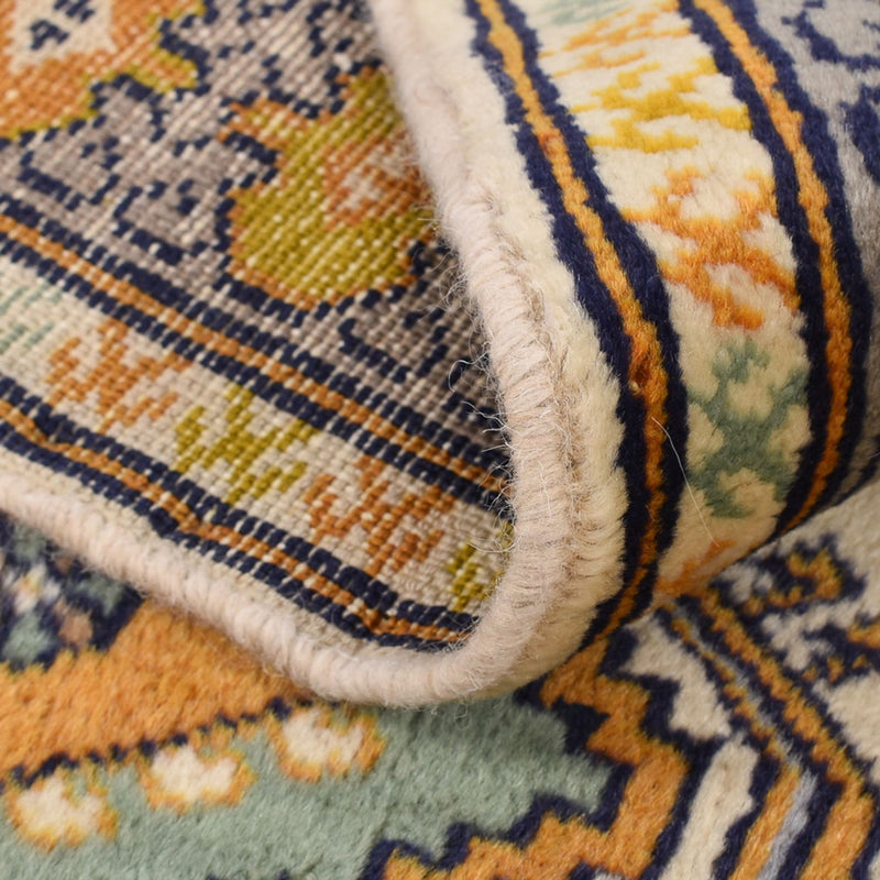 Loper Turkaman tapijt - 215 x 65 cm - lichtgroen