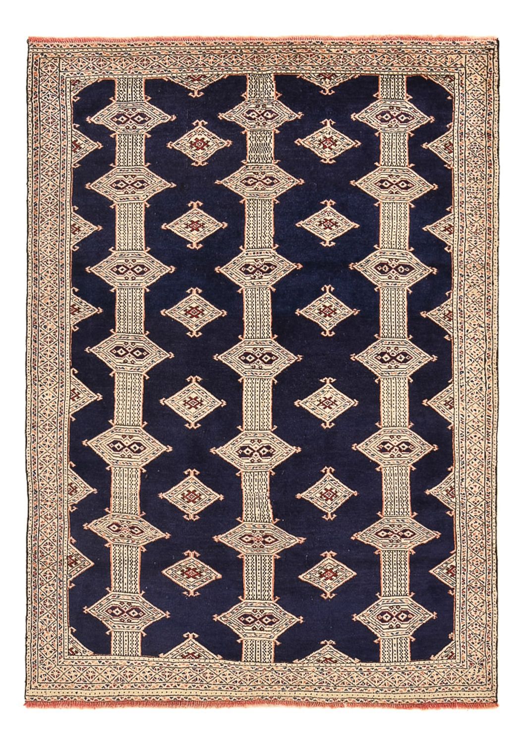 Turkaman tapijt - 173 x 120 cm - donkerblauw
