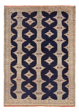 Turkaman tapijt - 173 x 120 cm - donkerblauw