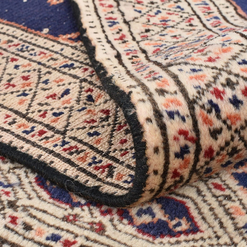 Turkaman tapijt - 173 x 120 cm - donkerblauw