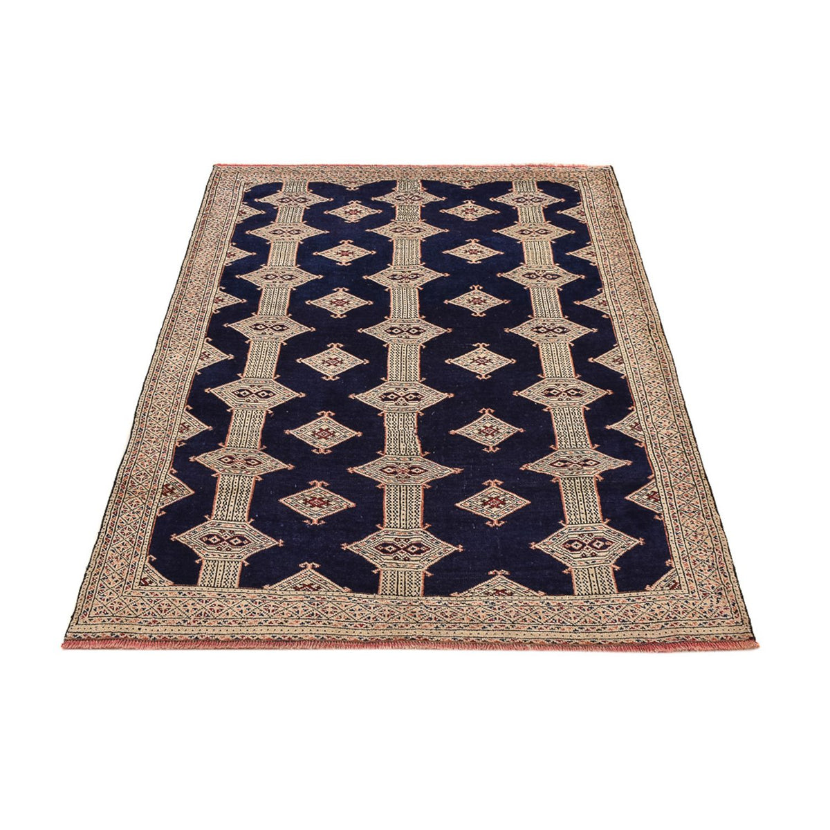 Turkaman tapijt - 173 x 120 cm - donkerblauw
