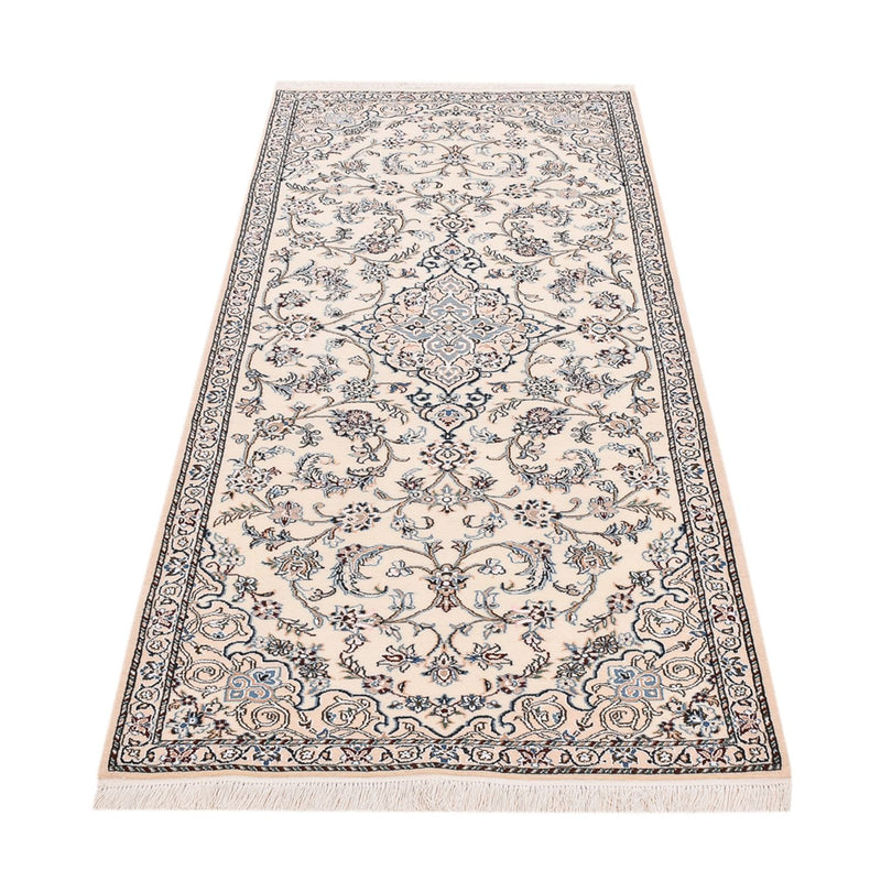 Loper Perzisch tapijt - Nain - Koninklijk - 220 x 91 cm - crème