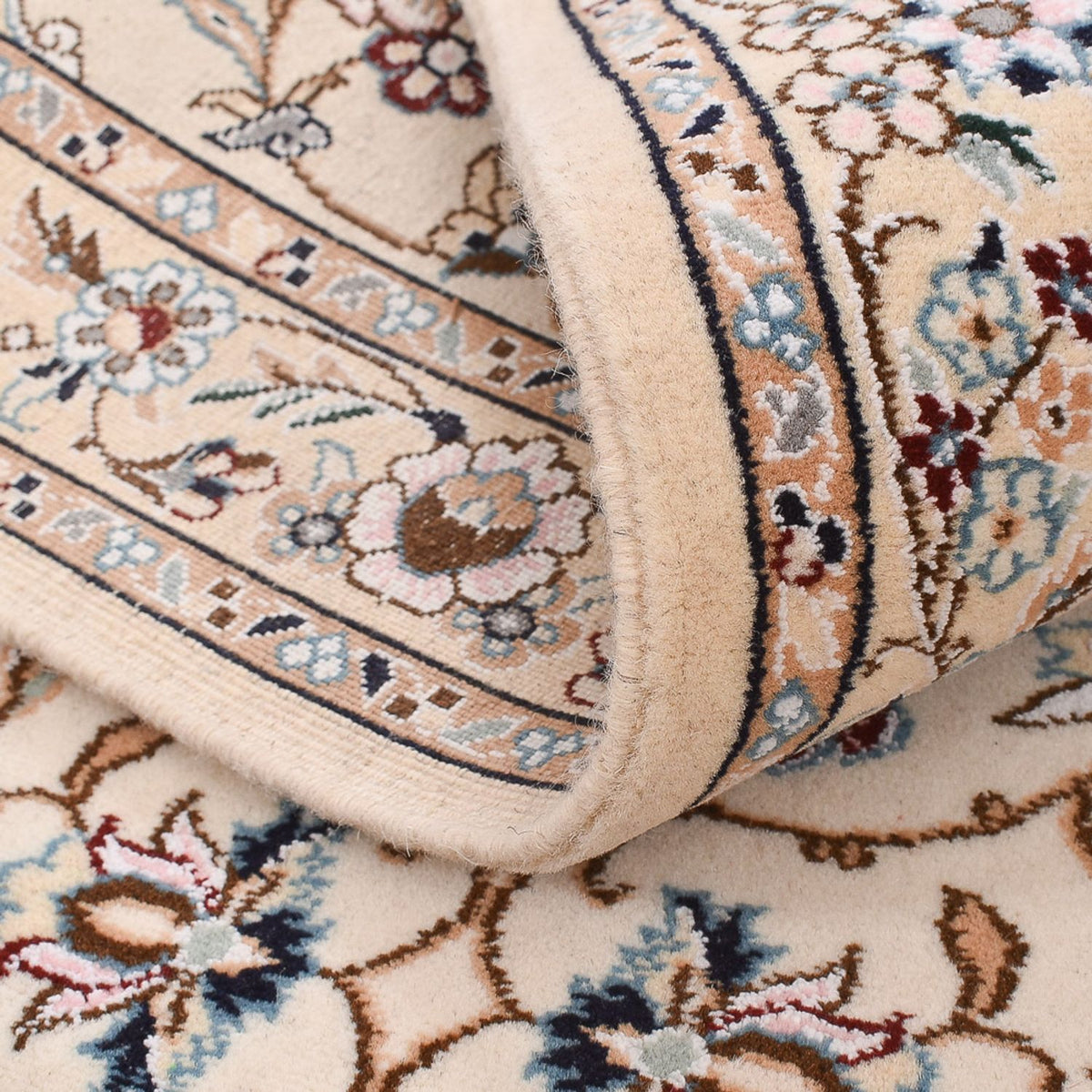 Loper Perzisch tapijt - Nain - Koninklijk - 241 x 92 cm - crème