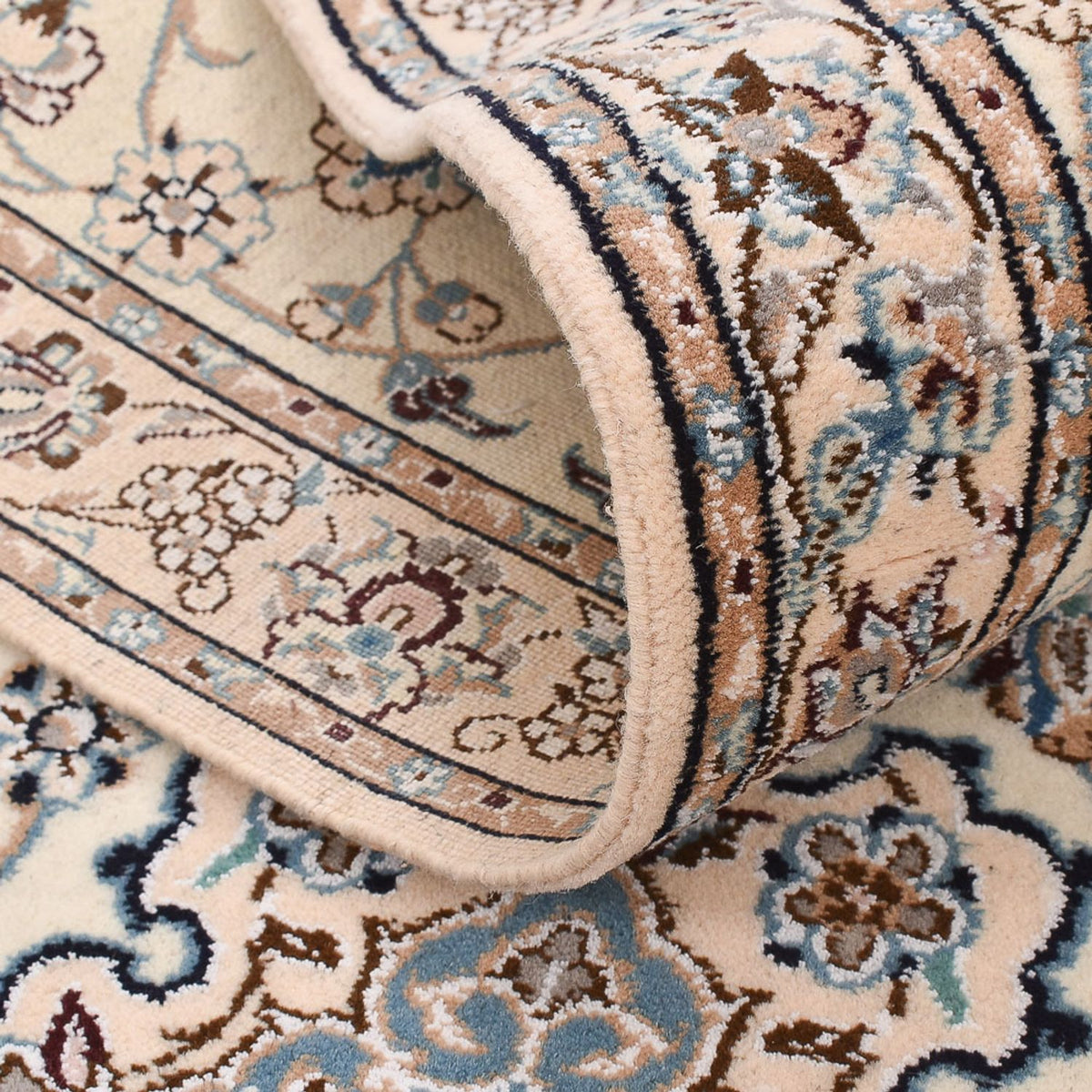 Loper Perzisch tapijt - Nain - Koninklijk - 278 x 91 cm - crème