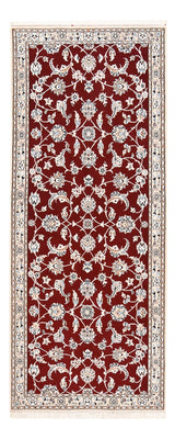 Loper Perzisch tapijt - Nain - Koninklijk - 215 x 90 cm - rood