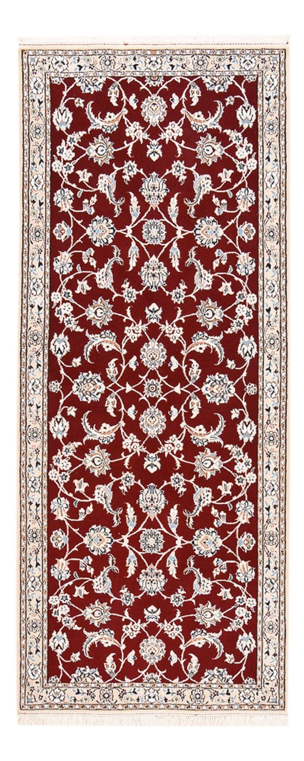 Loper Perzisch tapijt - Nain - Koninklijk - 215 x 90 cm - rood