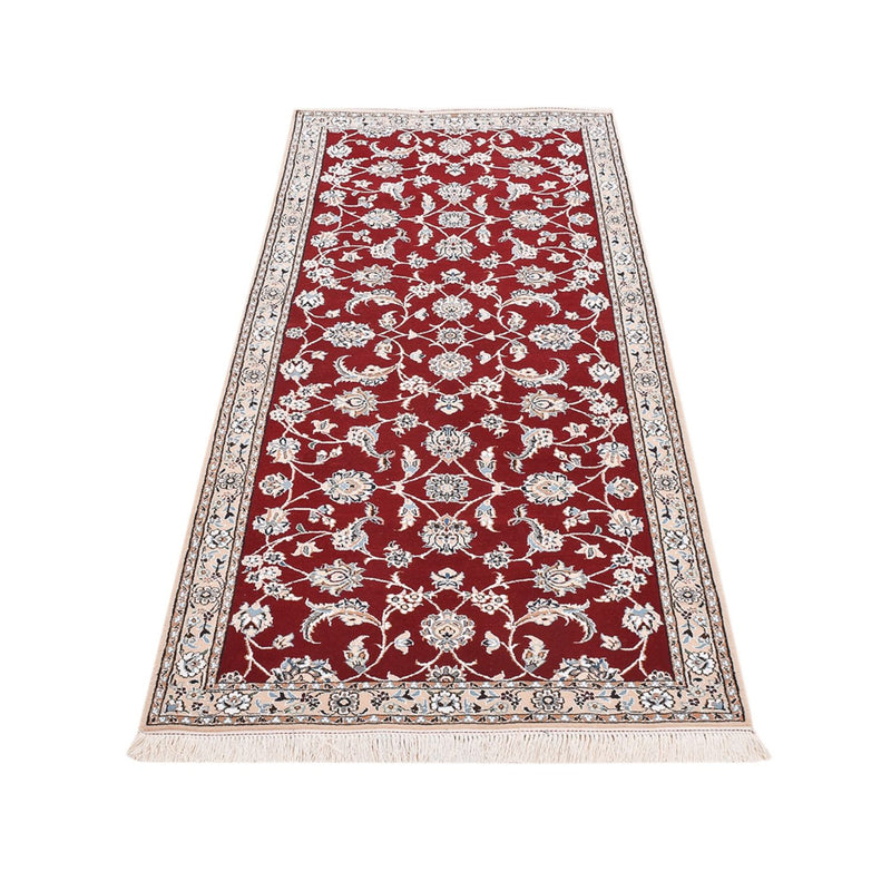 Loper Perzisch tapijt - Nain - Koninklijk - 215 x 90 cm - rood