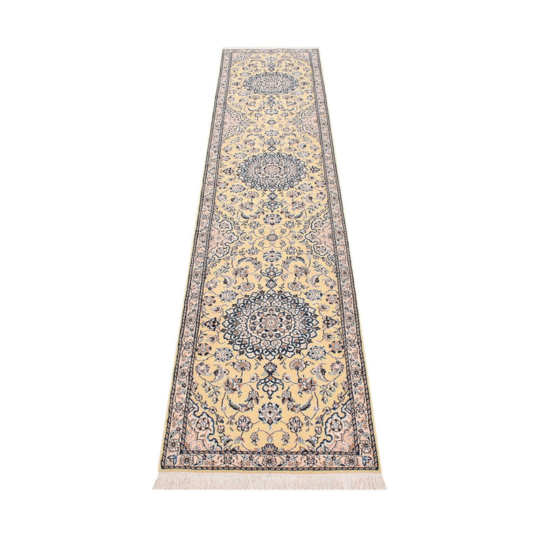 Loper Perzisch tapijt - Nain - Koninklijk - 309 x 61 cm - beige