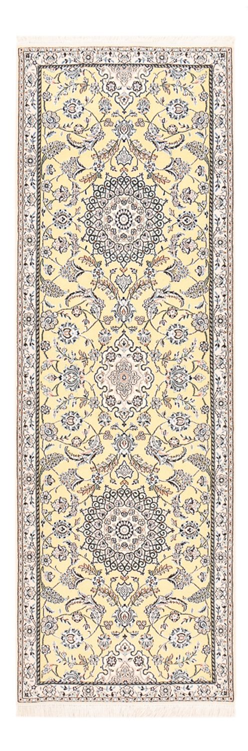 Loper Perzisch tapijt - Nain - Koninklijk - 263 x 90 cm - beige