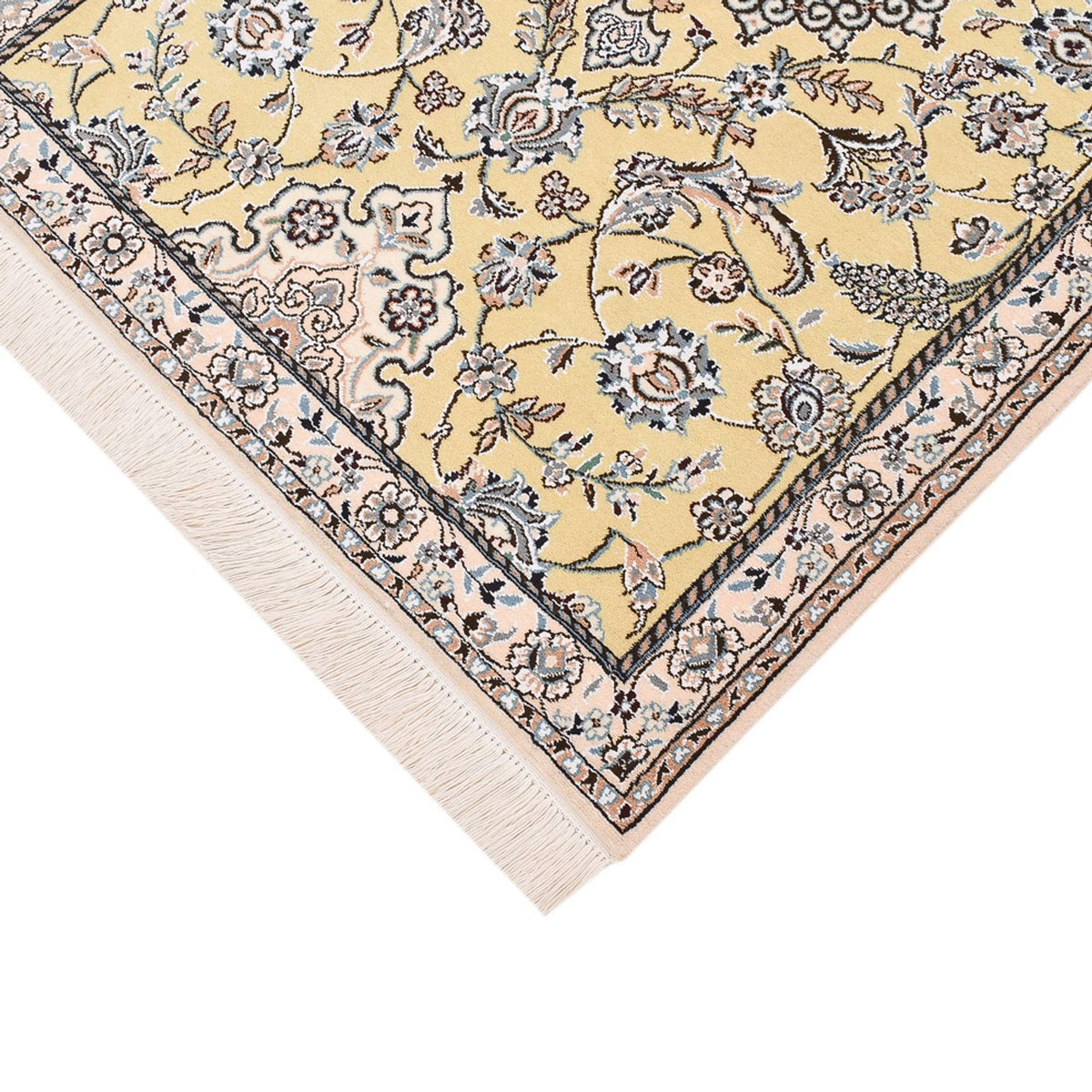 Loper Perzisch tapijt - Nain - Koninklijk - 263 x 90 cm - beige