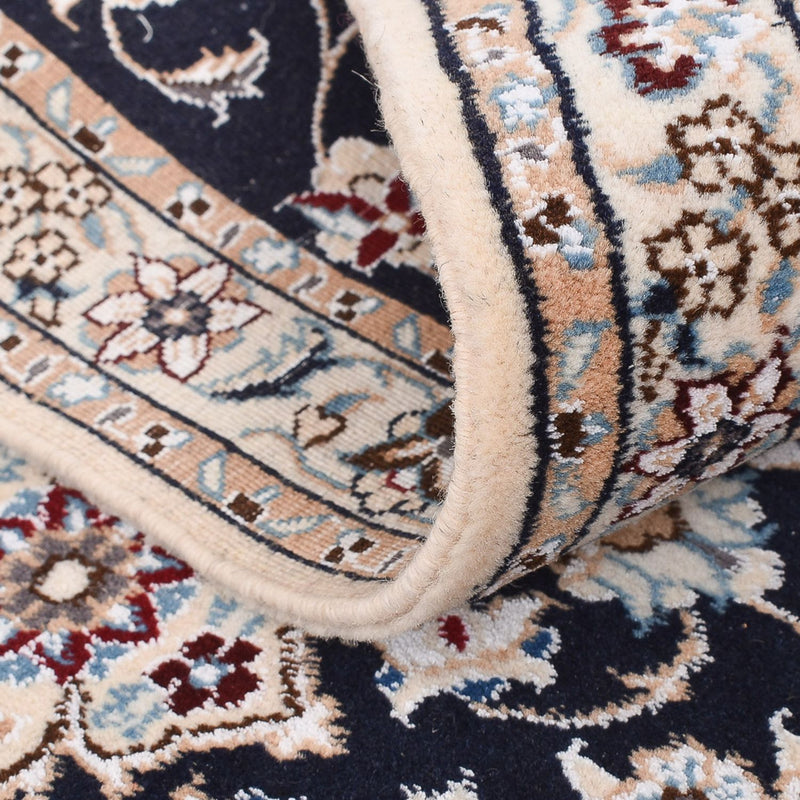 Loper Perzisch tapijt - Nain - Koninklijk - 213 x 72 cm - donkerblauw