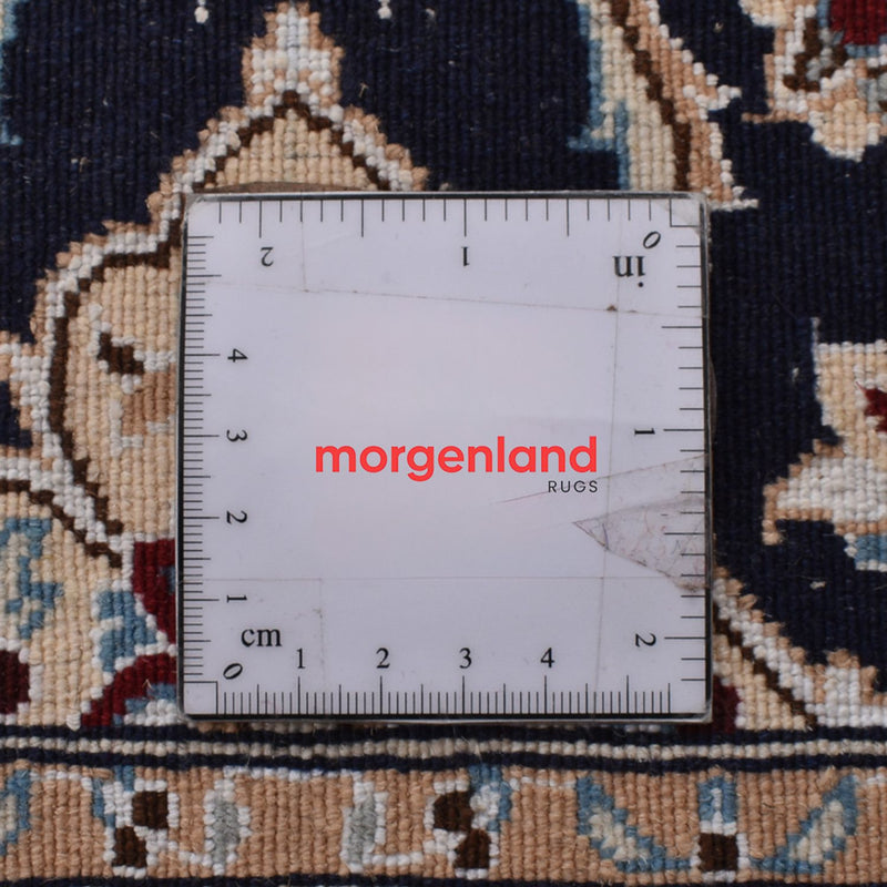 Loper Perzisch tapijt - Nain - Koninklijk - 220 x 72 cm - donkerblauw