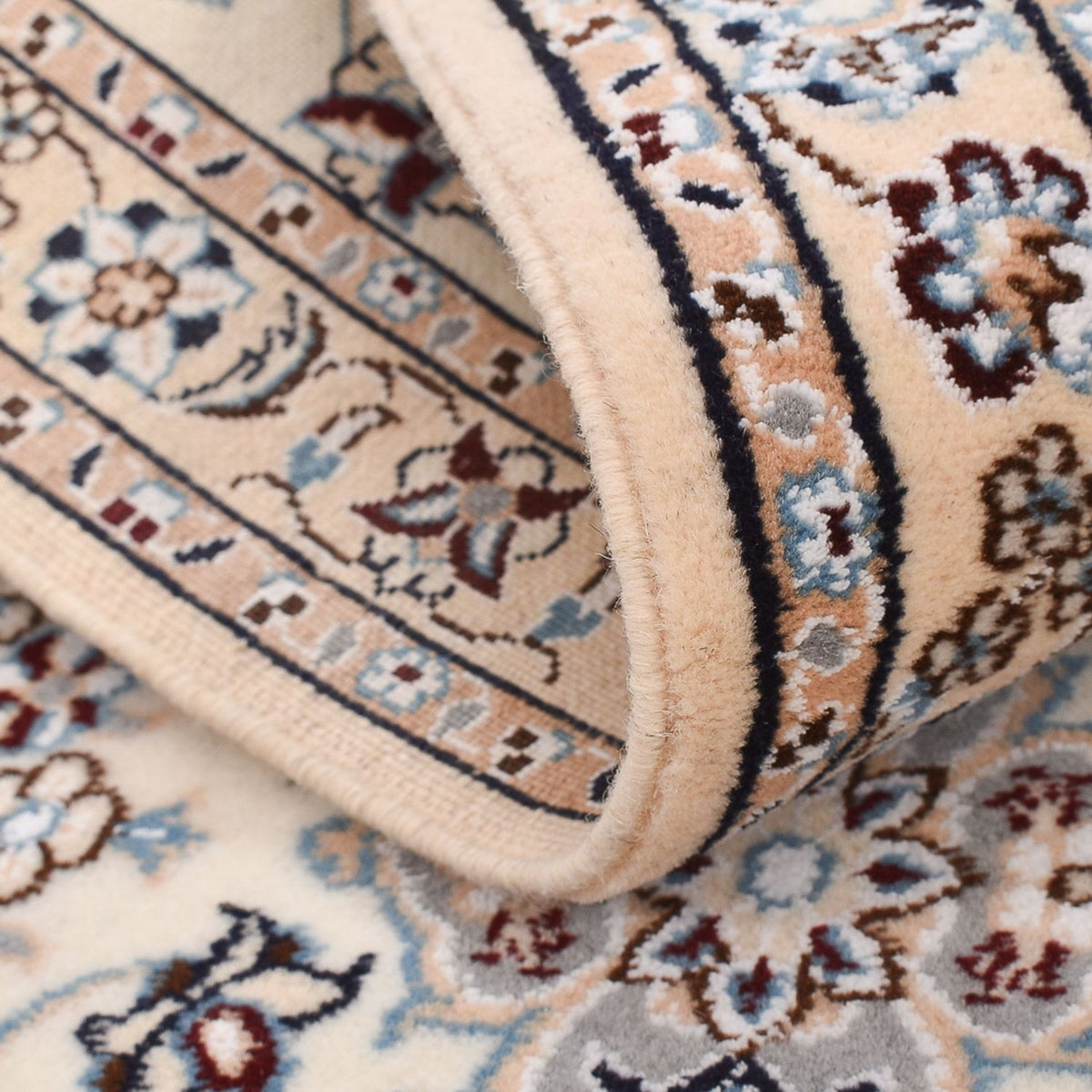 Loper Perzisch tapijt - Nain - Koninklijk - 215 x 71 cm - crème