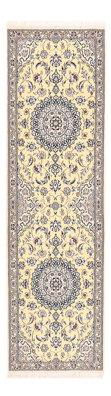 Loper Perzisch tapijt - Nain - Koninklijk - 204 x 60 cm - beige