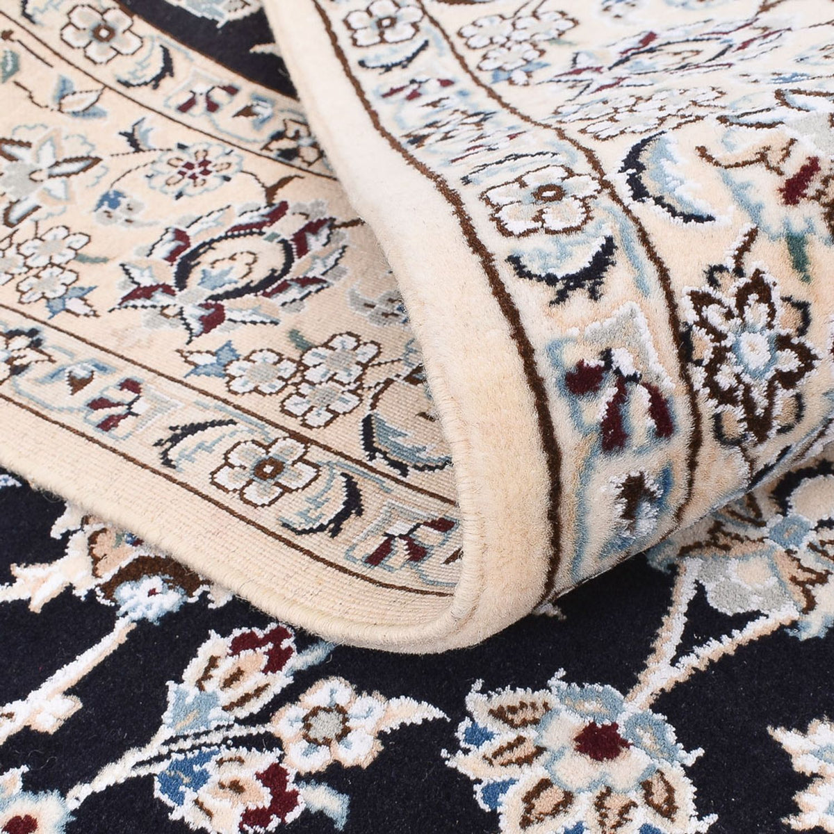 Perzisch tapijt - Nain - Koninklijk - 194 x 147 cm - donkerblauw