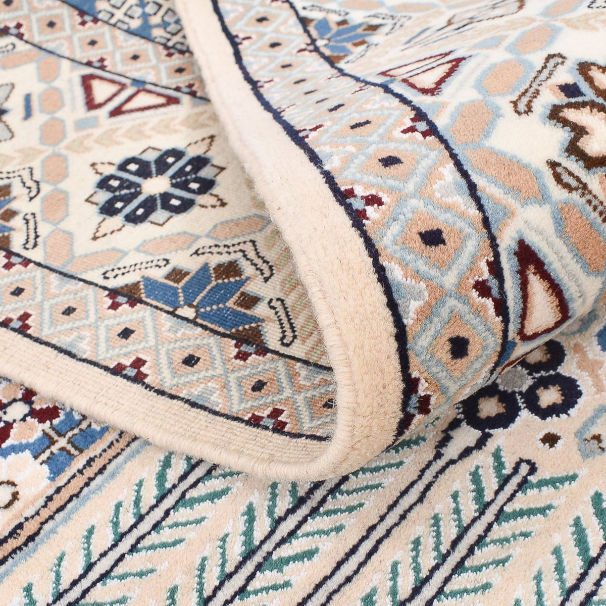 Perzisch tapijt - Nain - Koninklijk - 219 x 155 cm - lichtblauw