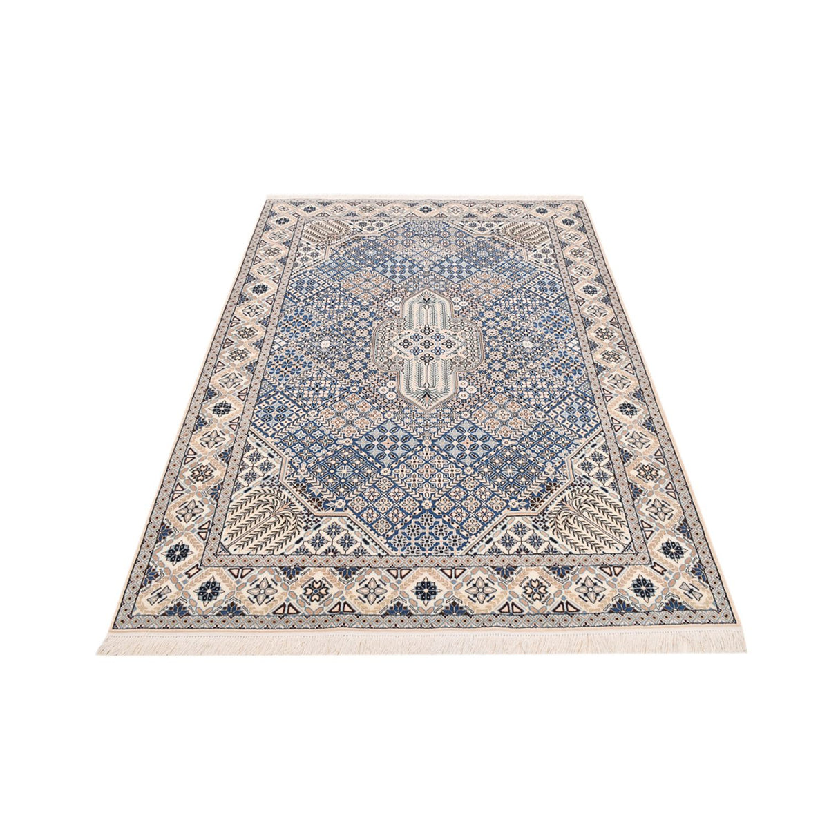 Perzisch tapijt - Nain - Koninklijk - 219 x 155 cm - lichtblauw