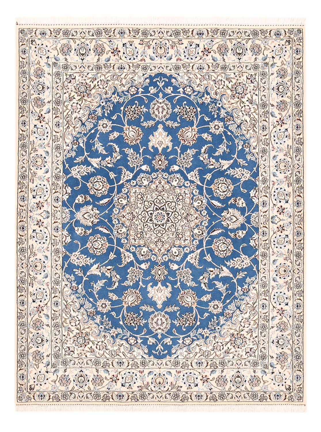 Perzisch tapijt - Nain - Koninklijk - 202 x 151 cm - blauw