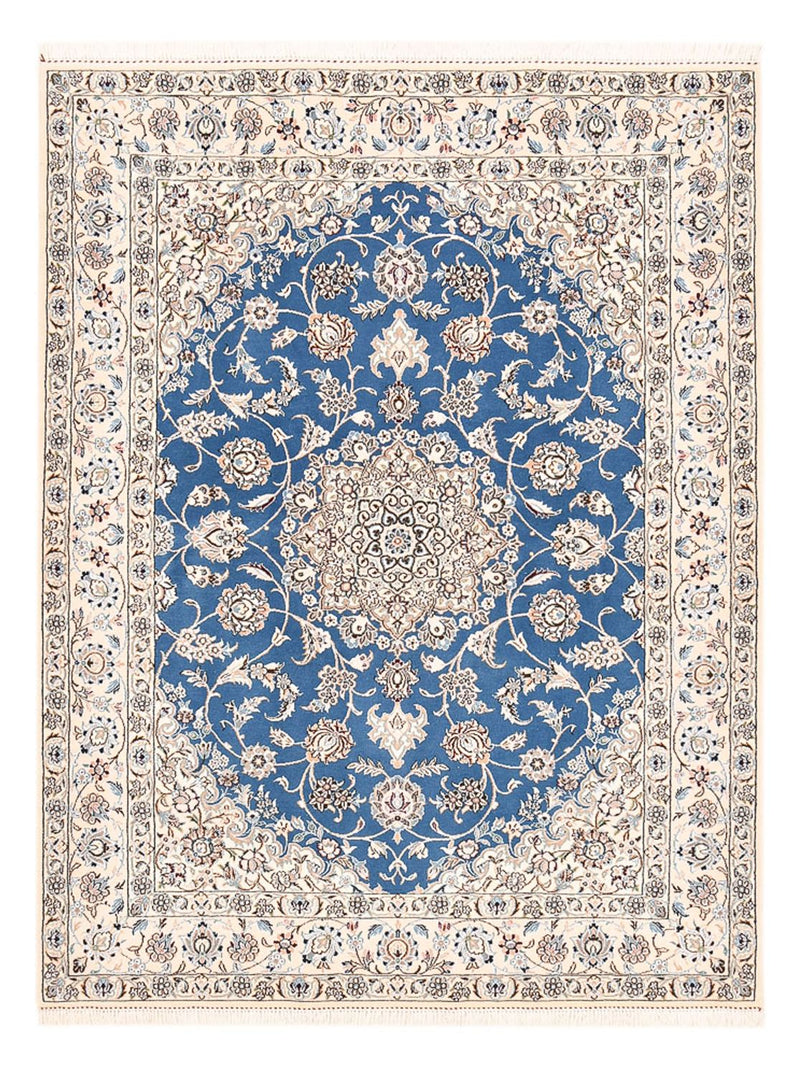 Perzisch tapijt - Nain - Koninklijk - 202 x 151 cm - blauw