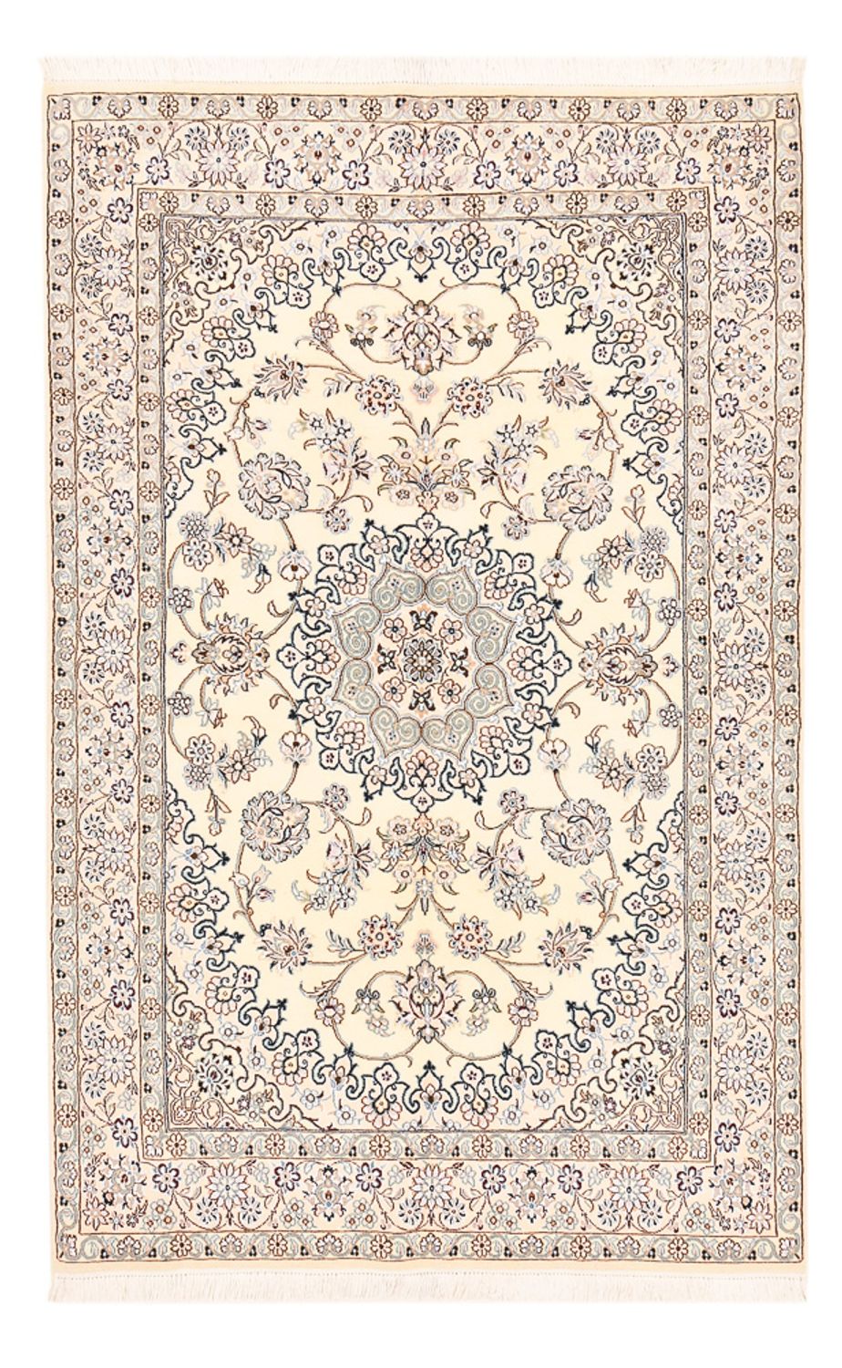 Perzisch tapijt - Nain - Koninklijk - 207 x 127 cm - beige