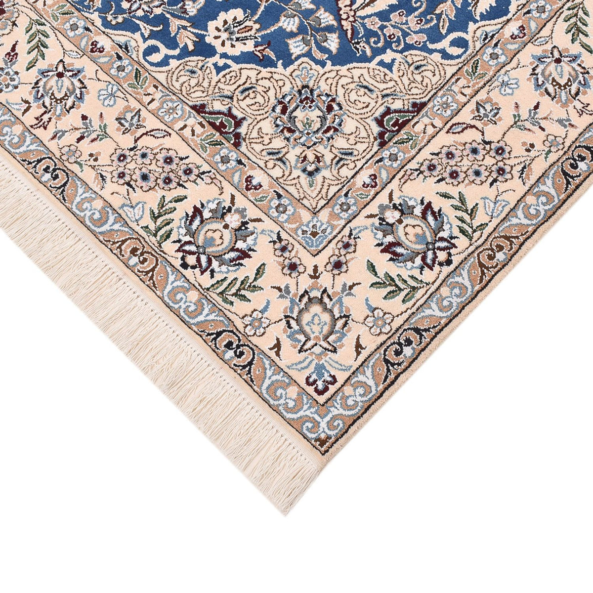 Perzisch tapijt - Nain - Koninklijk - 201 x 155 cm - blauw