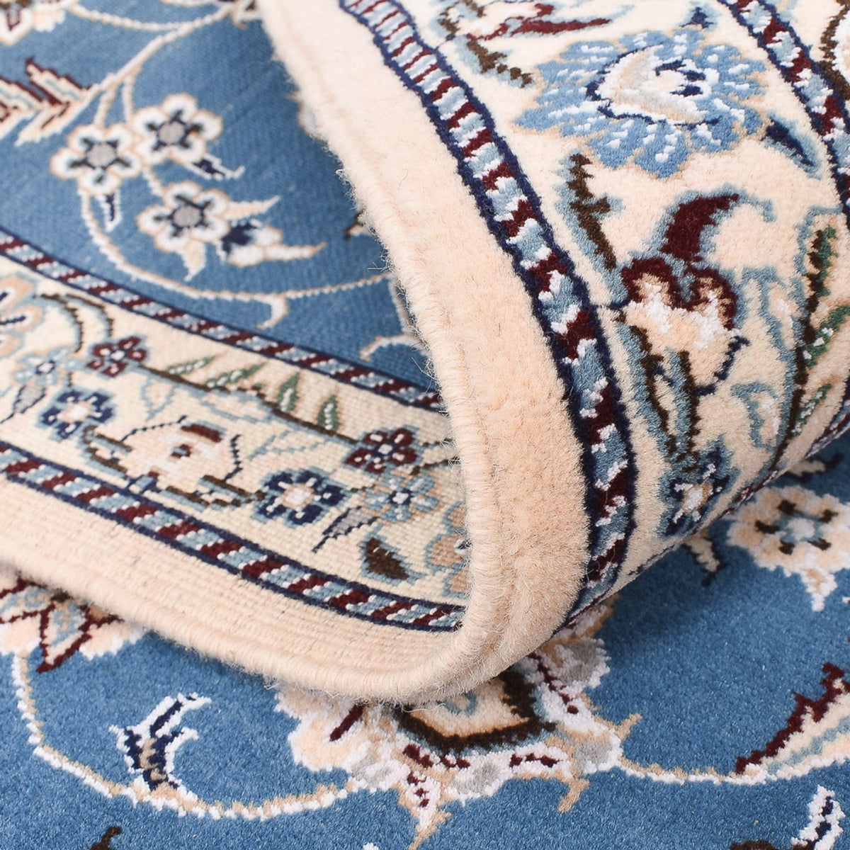 Perzisch tapijt - Nain - Koninklijk - 127 x 90 cm - blauw