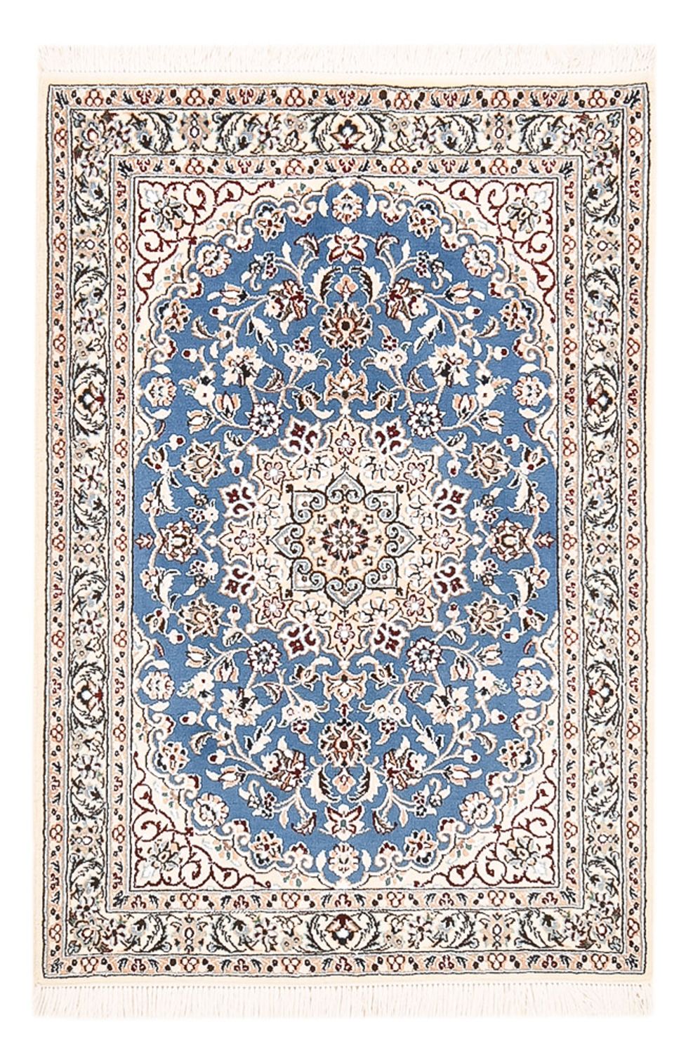 Perzisch tapijt - Nain - Koninklijk - 120 x 80 cm - blauw