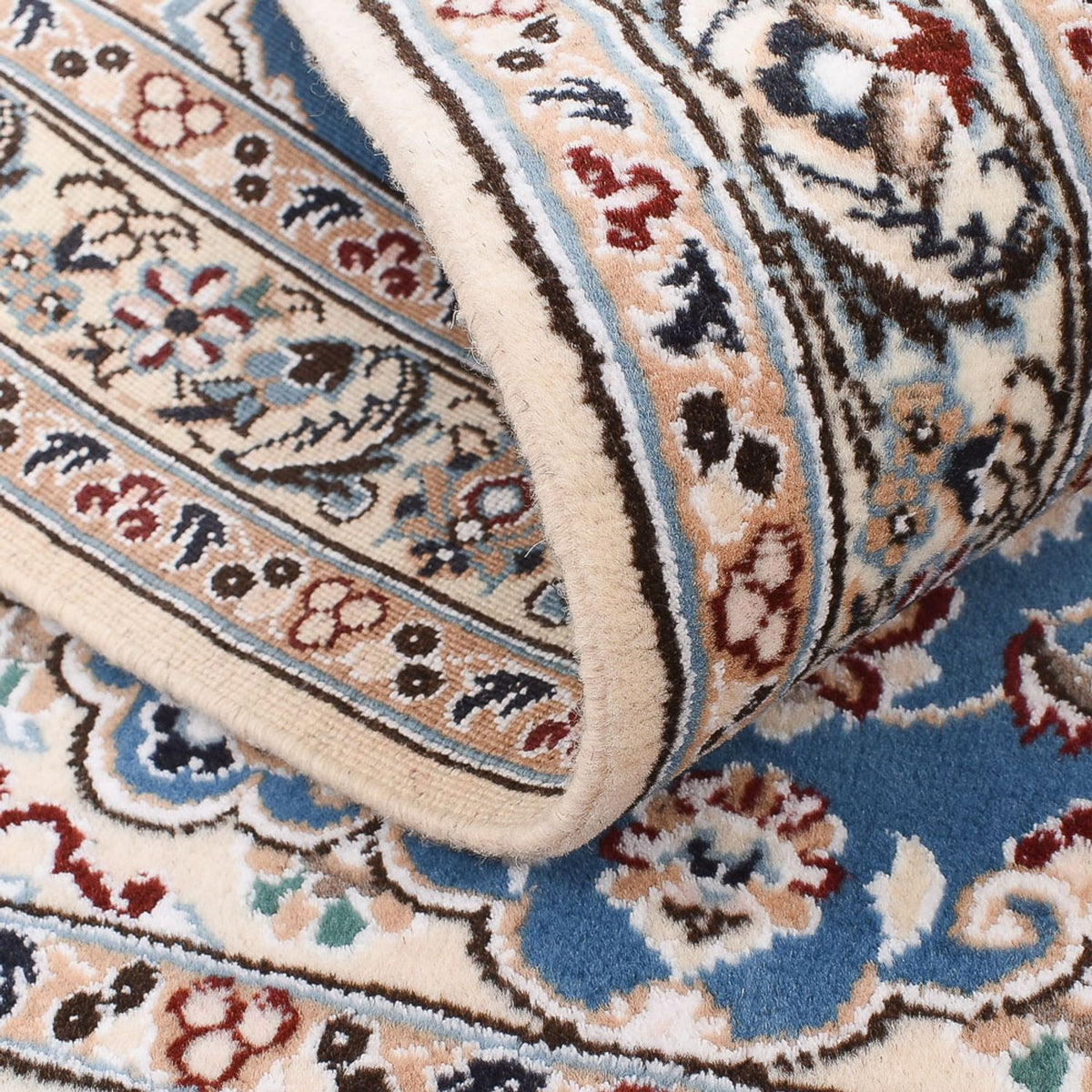 Perzisch tapijt - Nain - Koninklijk - 120 x 80 cm - blauw