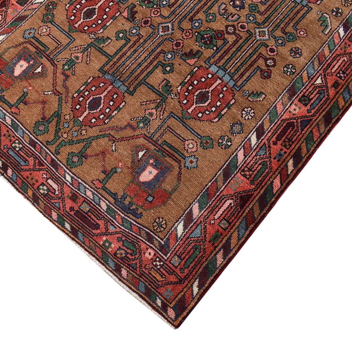 Loper Perzisch Tapijt - Nomadisch - 317 x 112 cm - terracotta