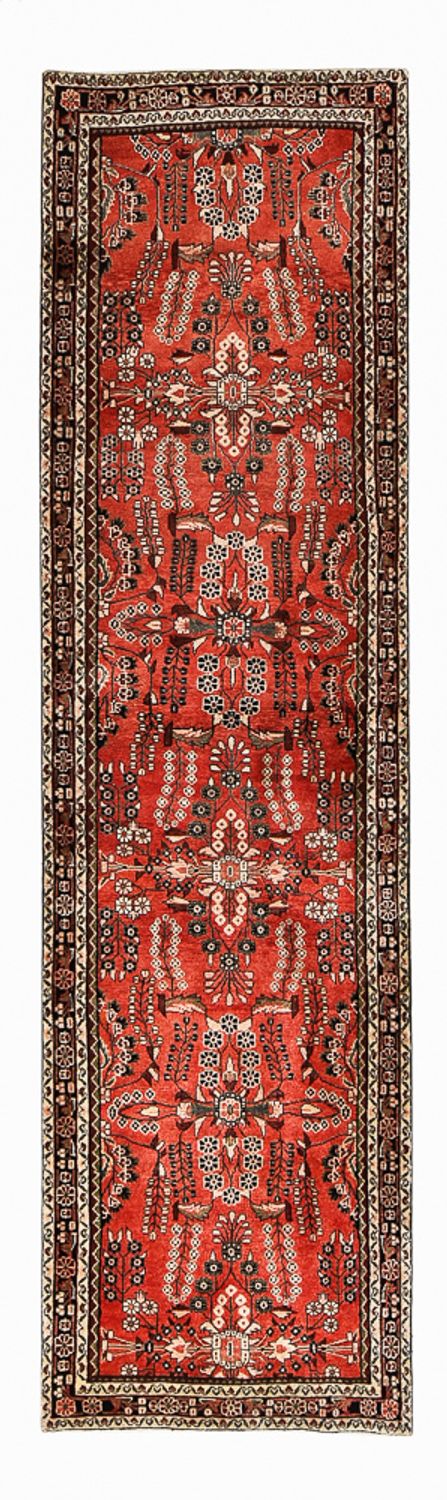 Loper Perzisch tapijt - Tabriz - 398 x 110 cm - rood