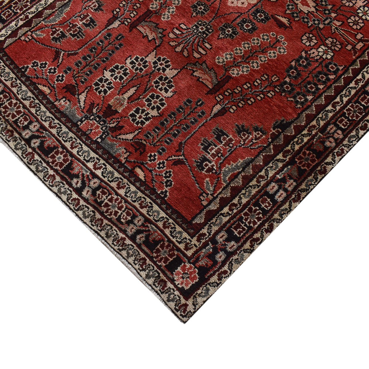 Loper Perzisch tapijt - Tabriz - 398 x 110 cm - rood