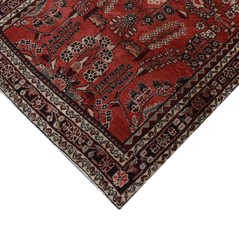 Loper Perzisch tapijt - Tabriz - 398 x 110 cm - rood