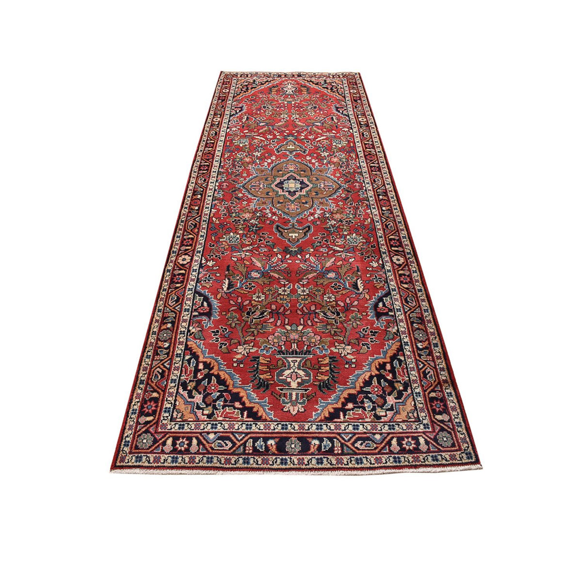 Loper Perzisch Tapijt - Nomadisch - 320 x 111 cm - rood