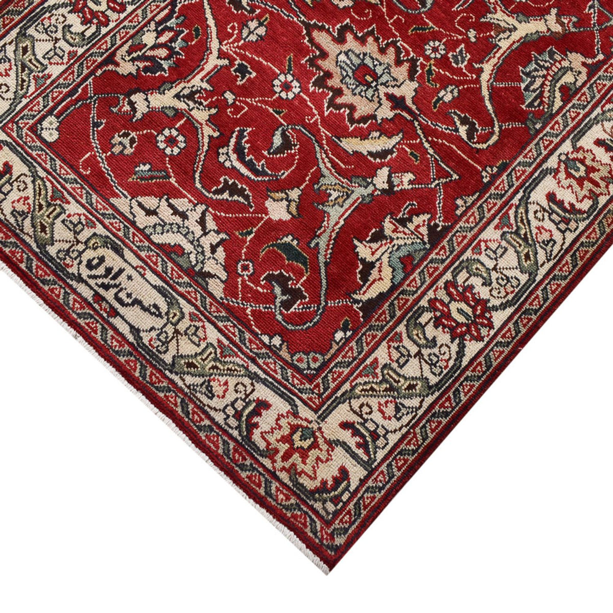 Loper Perzisch tapijt - Tabriz - 458 x 81 cm - rood