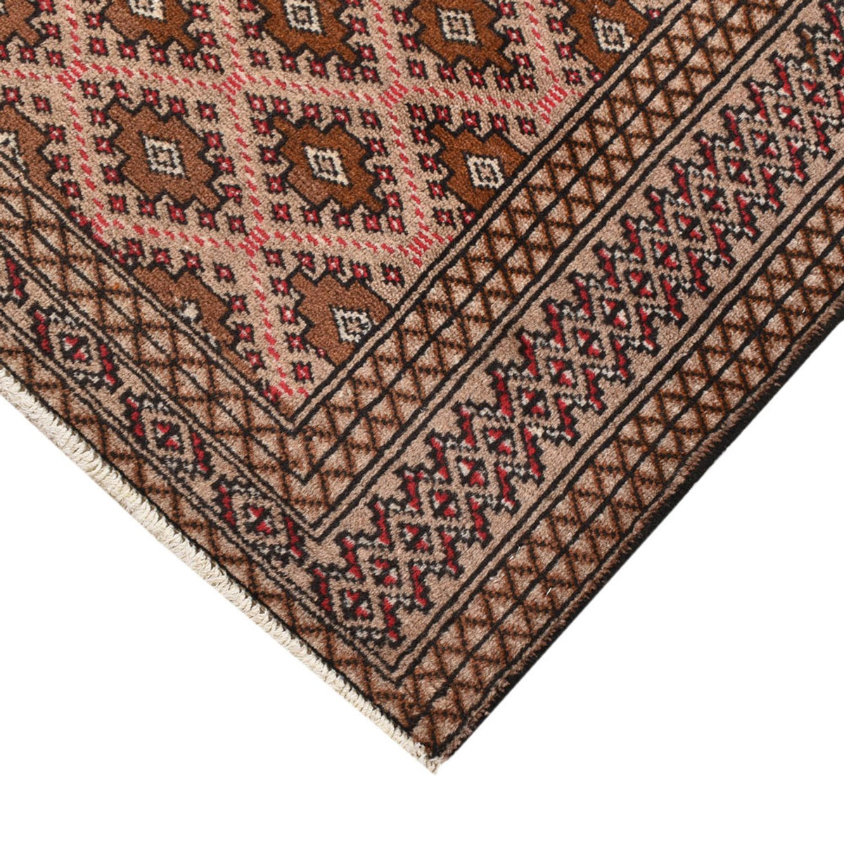 Turkaman tapijt - 132 x 97 cm - licht rood