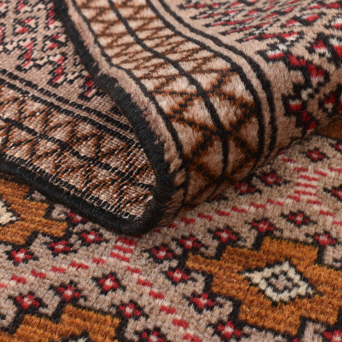 Turkaman tapijt - 132 x 97 cm - licht rood