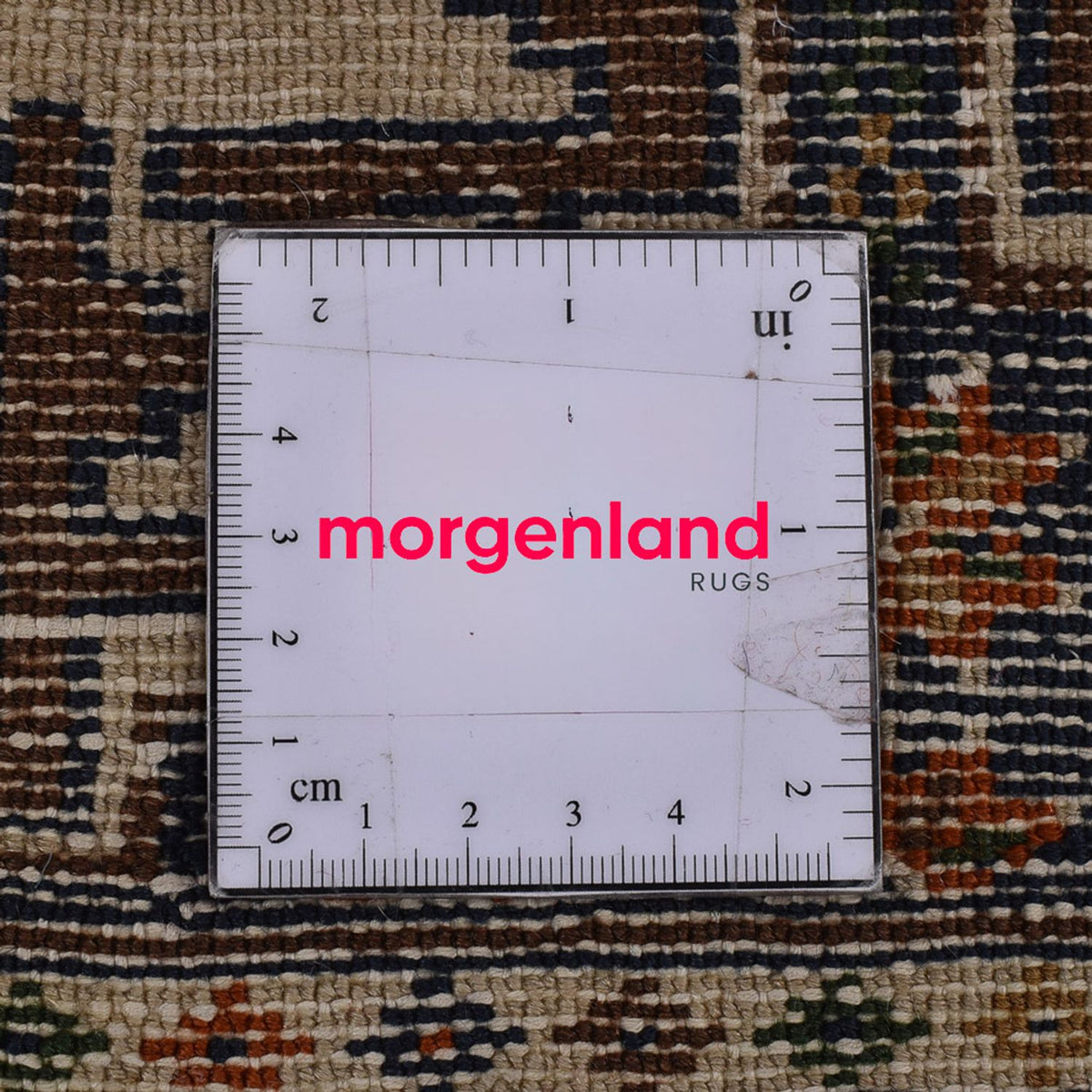 Loper Turkaman tapijt - 366 x 79 cm - donker beige