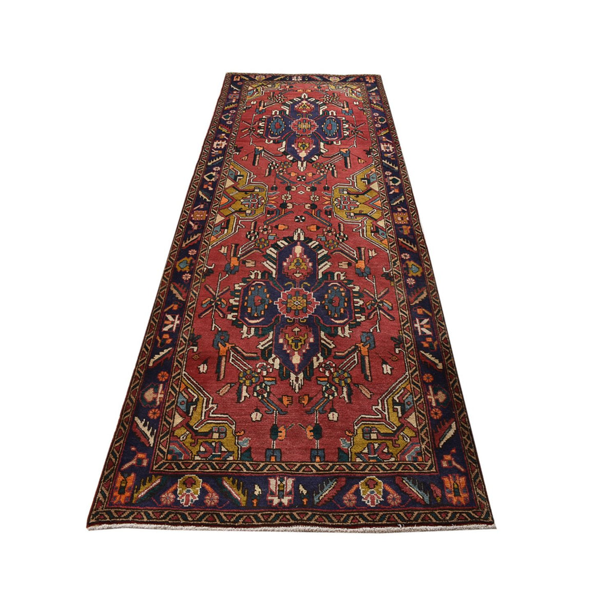 Loper Perzisch tapijt - Tabriz - 338 x 112 cm - rood