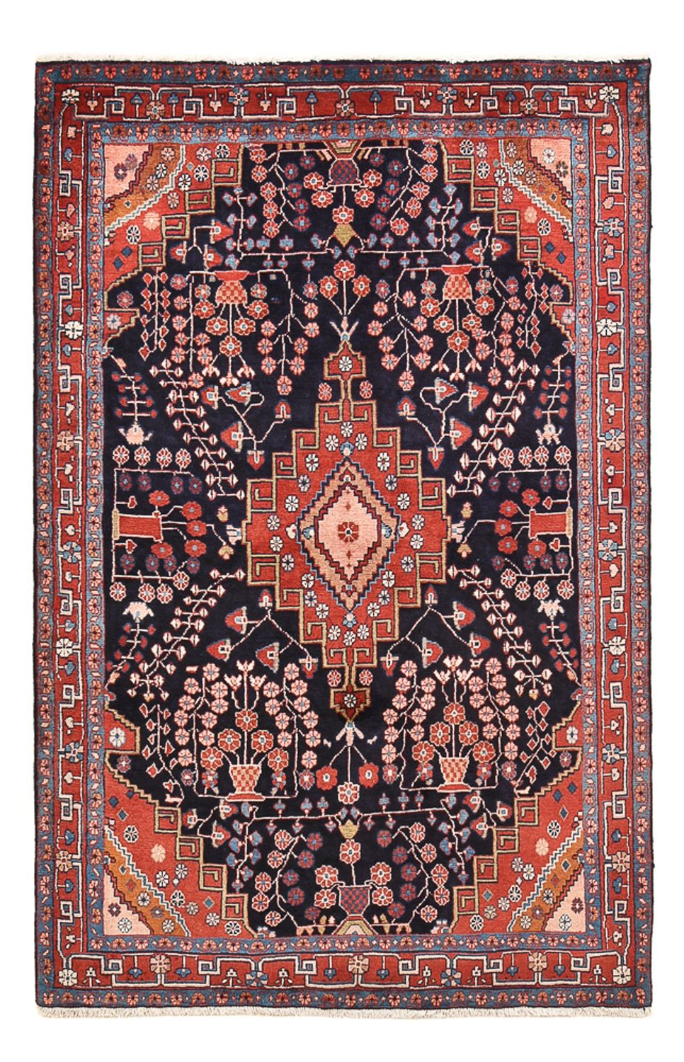 Perzisch Tapijt - Nomadisch - 208 x 137 cm - donkerblauw
