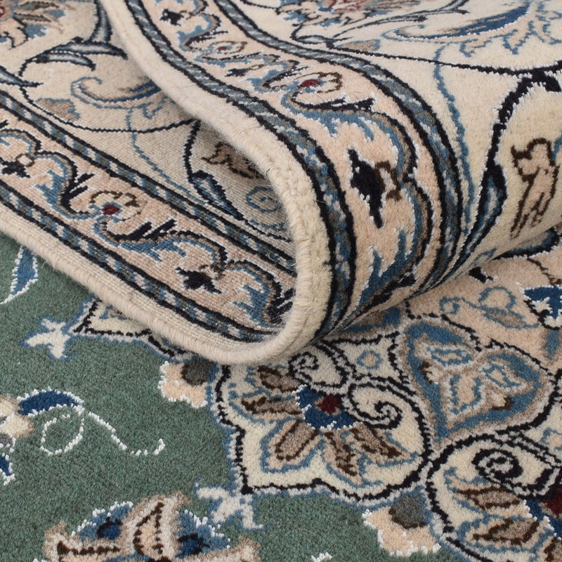 Perzisch tapijt - Nain - 300 x 197 cm - mintgroen