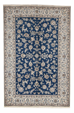 Perzisch tapijt - Nain - 300 x 196 cm - benzine blauw