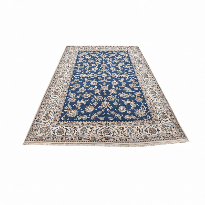 Perzisch tapijt - Nain - 300 x 196 cm - benzine blauw