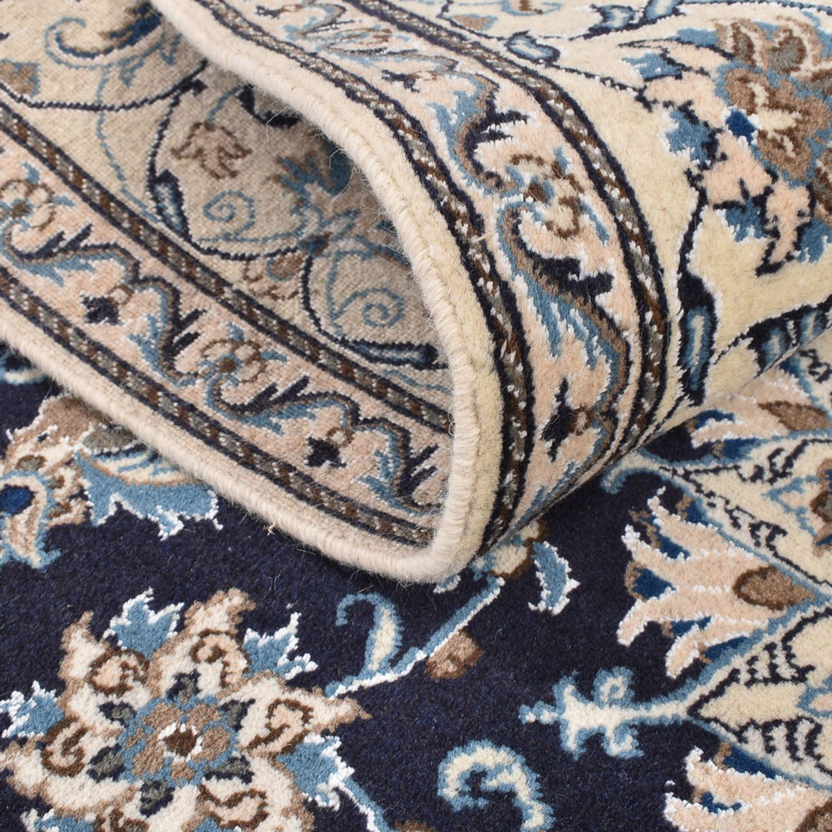 Perzisch tapijt - Nain vierkant  - 195 x 193 cm - donkerblauw