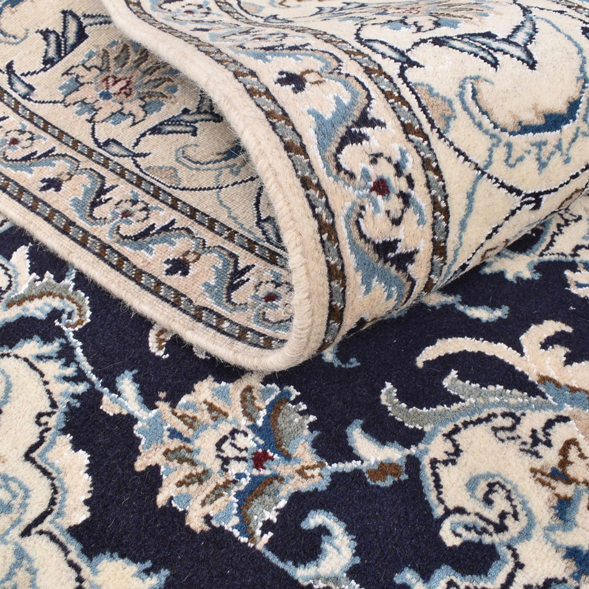 Perzisch tapijt - Nain vierkant  - 198 x 193 cm - donkerblauw