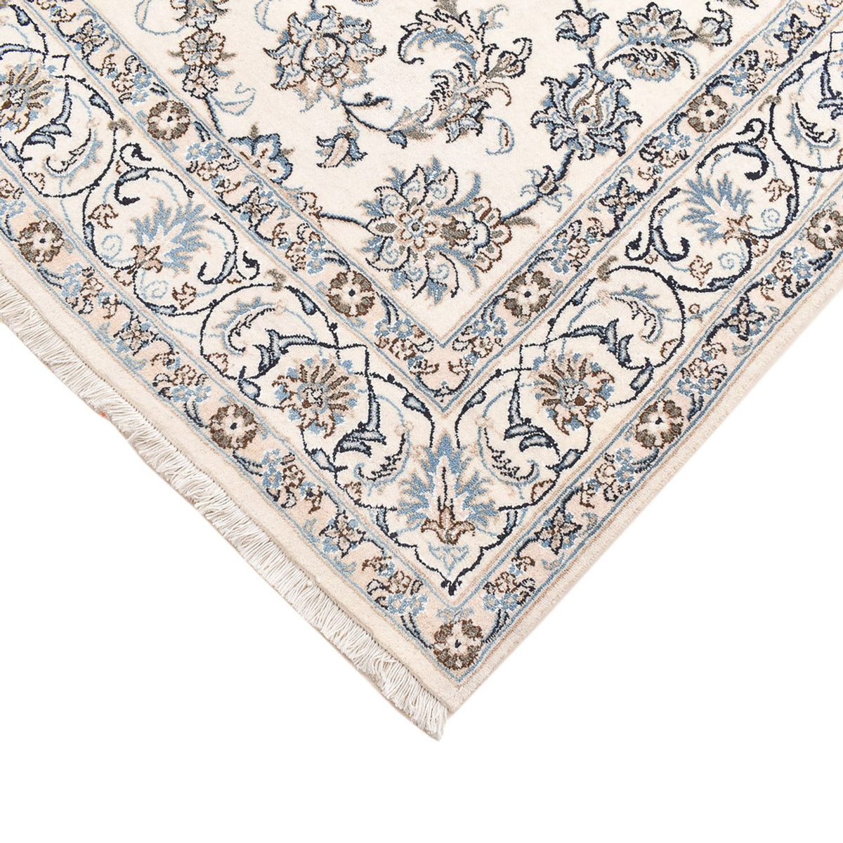 Perzisch tapijt - Nain - 240 x 165 cm - lichtgrijs