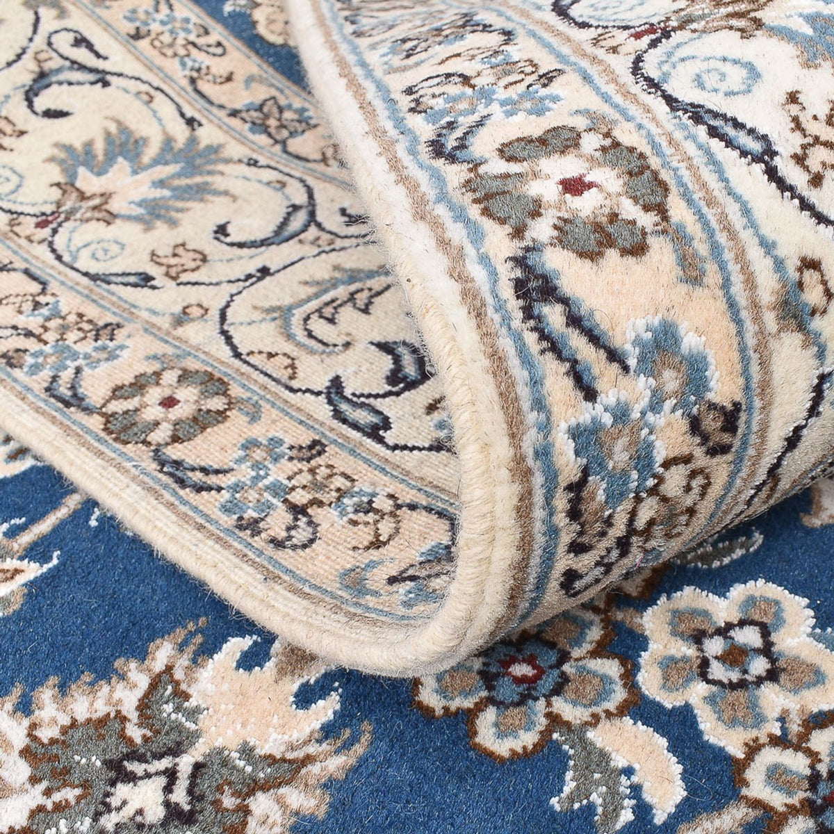 Perzisch tapijt - Nain - 242 x 165 cm - blauw