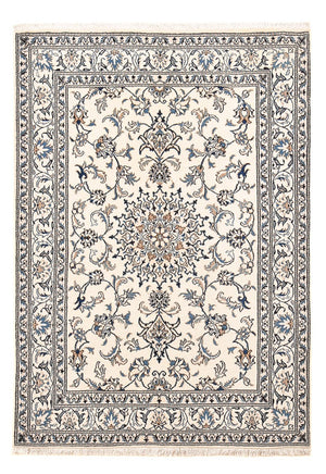 Perzisch tapijt - Nain - 203 x 145 cm - lichtgrijs