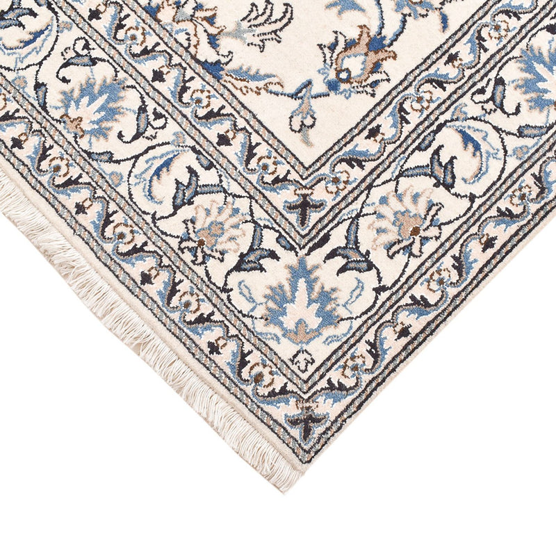 Perzisch tapijt - Nain - 203 x 145 cm - lichtgrijs