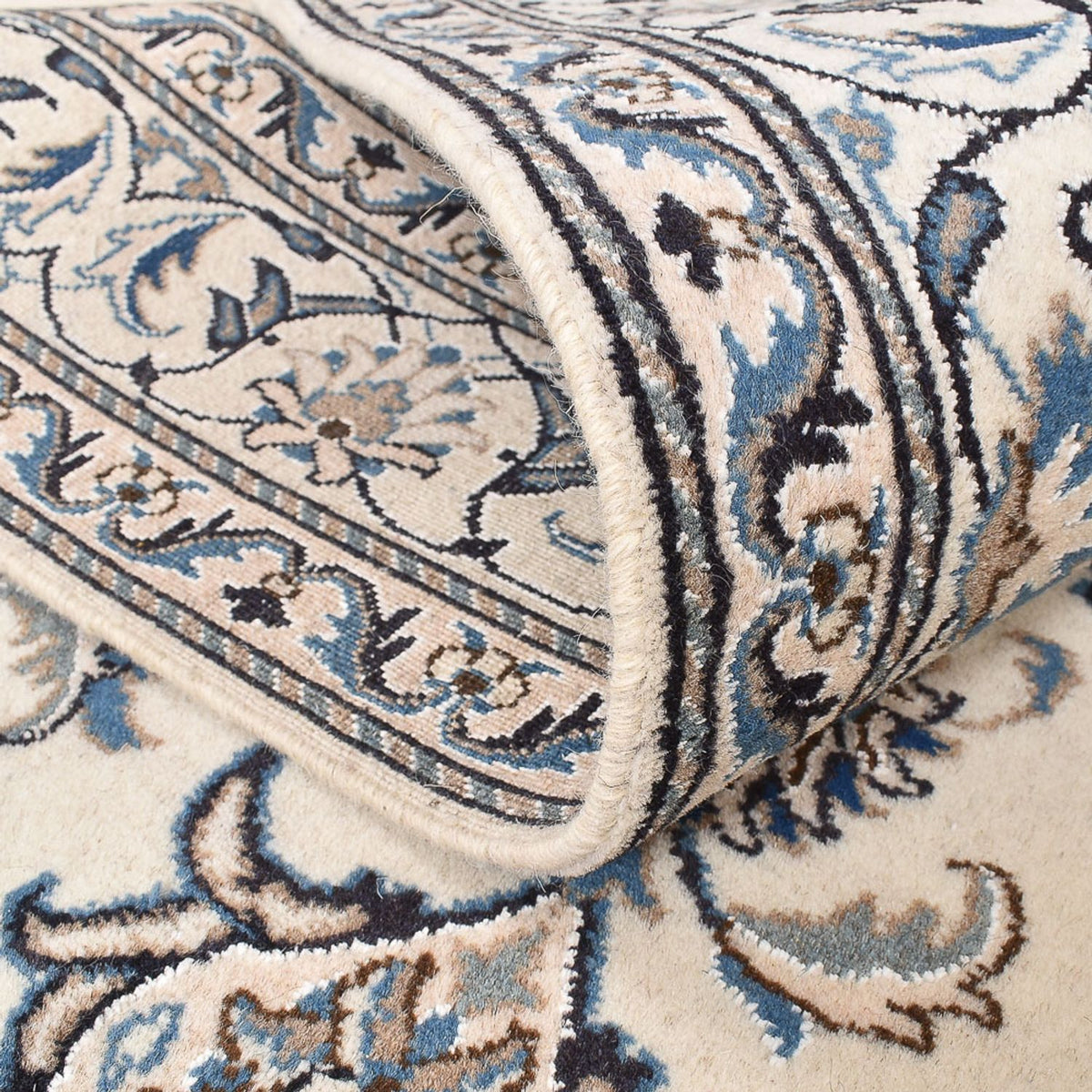 Perzisch tapijt - Nain - 203 x 145 cm - lichtgrijs