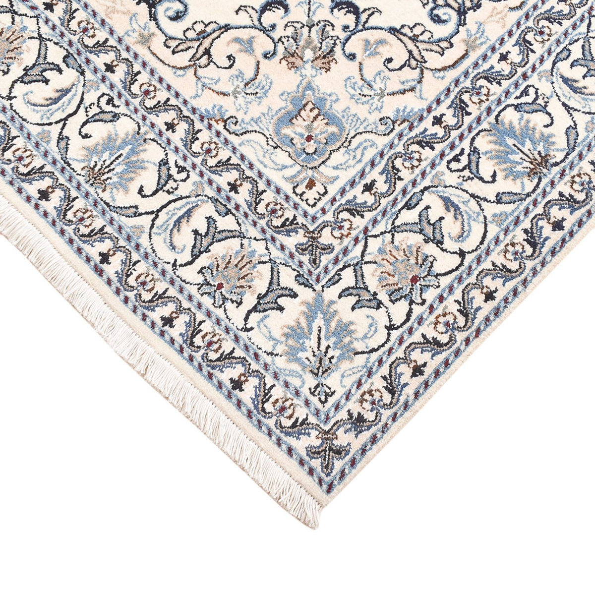 Perzisch tapijt - Nain - 200 x 149 cm - lichtgrijs